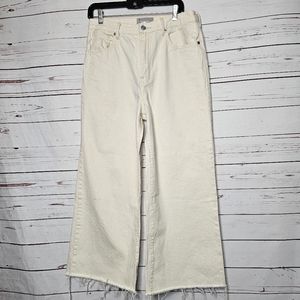 Everlane The Summer Wide Leg Raw Hem Jeans